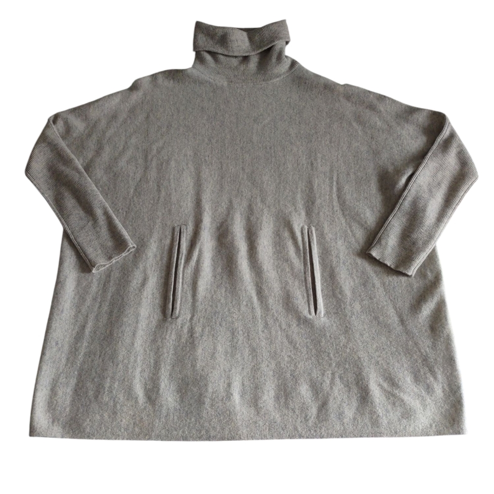 Garnet Hill Oversized Turtleneck Sweater Small